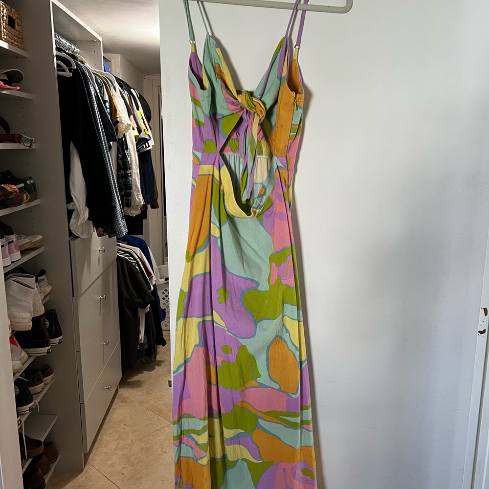 Show Me Your MuMu Vibrant Floral Midi Dress - Picture 4 of 6